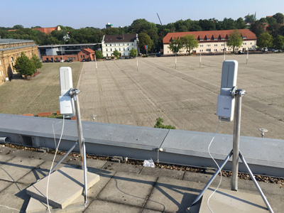 WLAN-Antennen nahe des Simonsplatzes